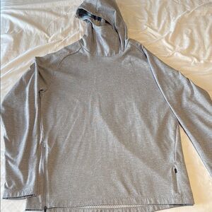 Nike Light Grey Hooded Pullover Sweatshirt